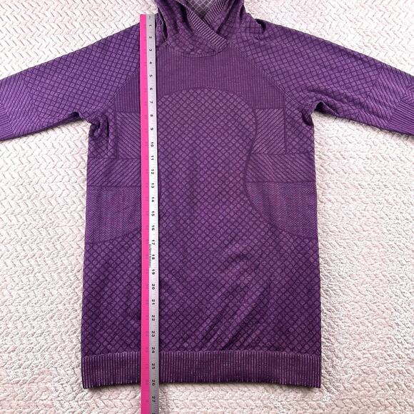 Lululemon Rest Less Hoodie Womens 6 Running Athletic Base Layer Purple Patchwork - Picture 8 of 10